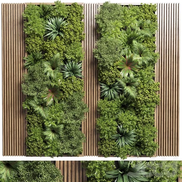 Fitowall Wood frame Vertical graden wall decor bax