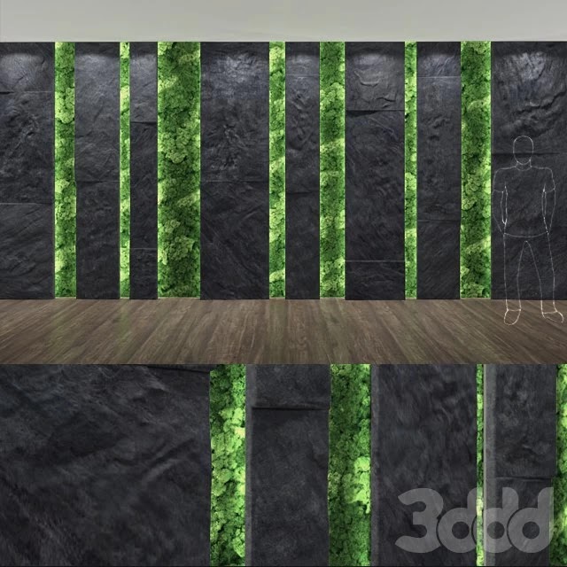 stone & moss wall