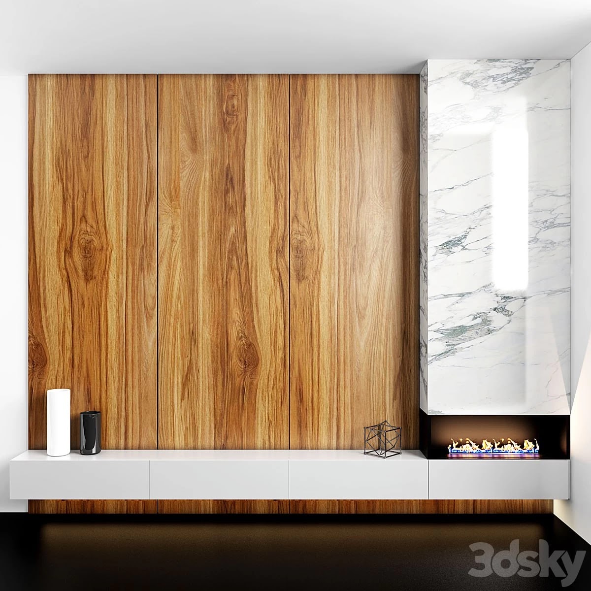 Fireplace & Wood TV zone