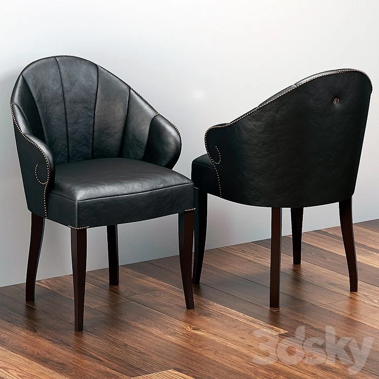 Design chairs with shaped armrests and cloves S07