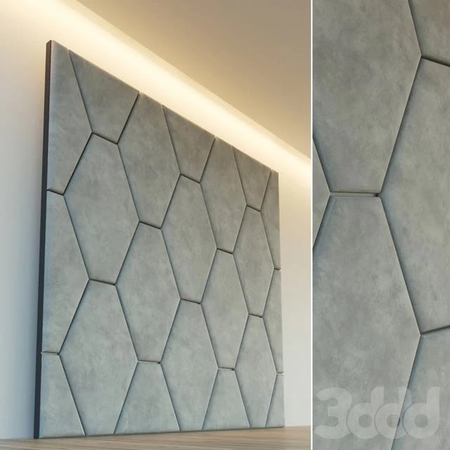 Decorative wall. Soft panel. sixteen
