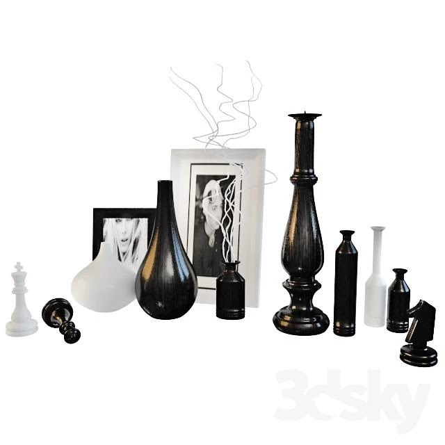 Set Decor Black White