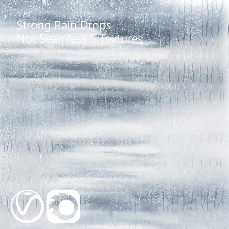 Wet glass - drops in the rain