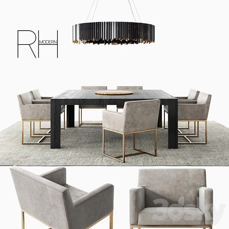 RH Emery Track Dinning Set