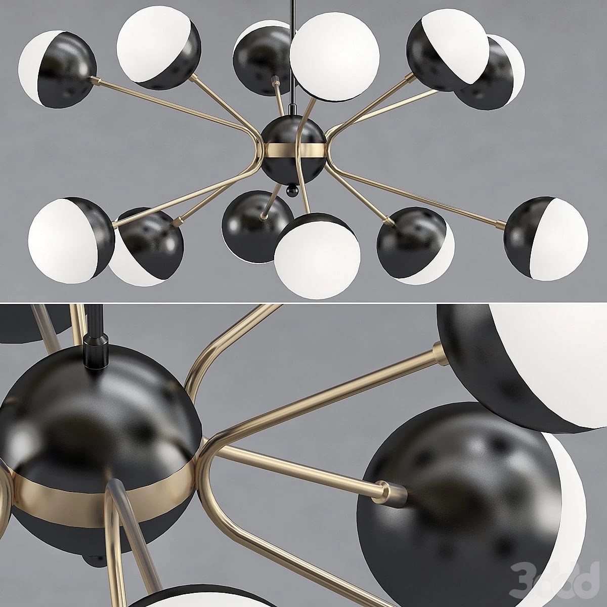 Rewire Custom Orb Chandelier in 1950