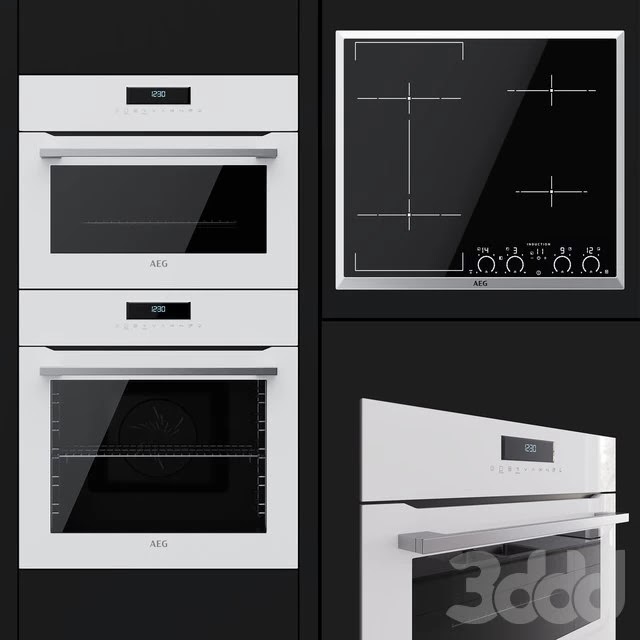 AEG - an oven BCR742350W, a compact oven KMR761000W and a hob IKK64545XB
