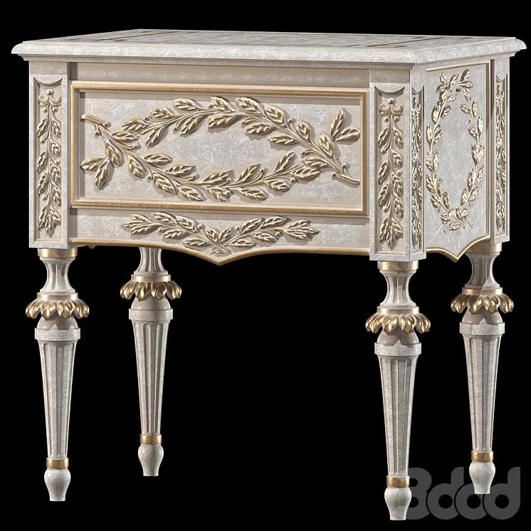 roberto giovannini night stand with laurel carving art 684PL