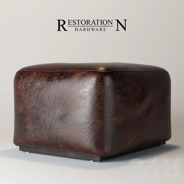 ARM LEATHER OTTOMAN