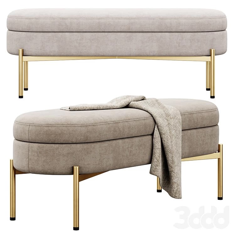 Chloe Storage Bench ottoman by Lumisource