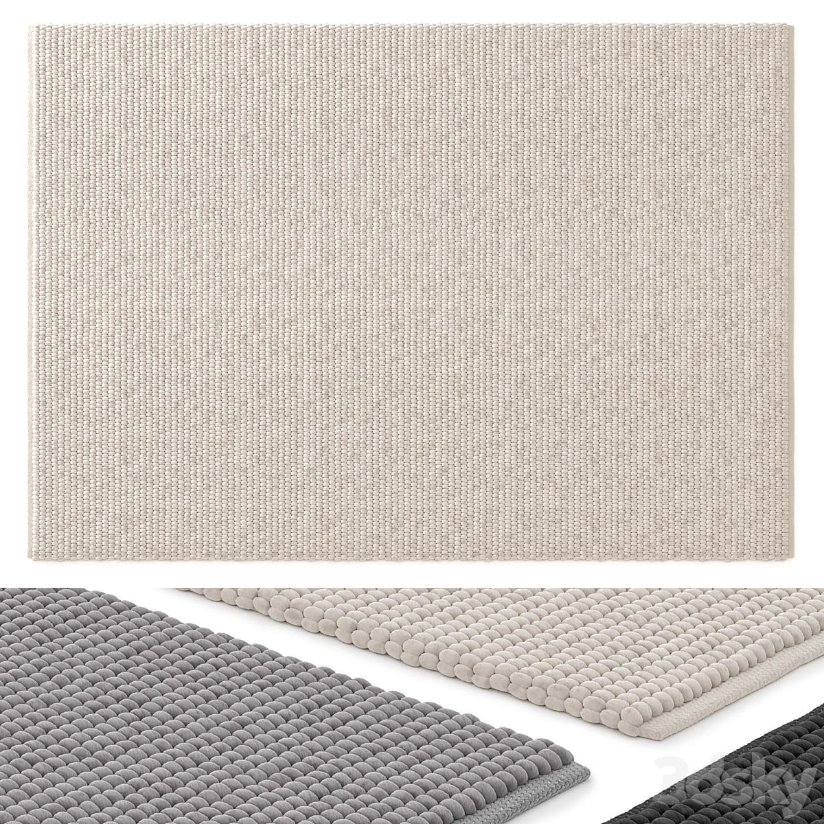 Benuta NATURALS Wool Rug Beads set 05 wool