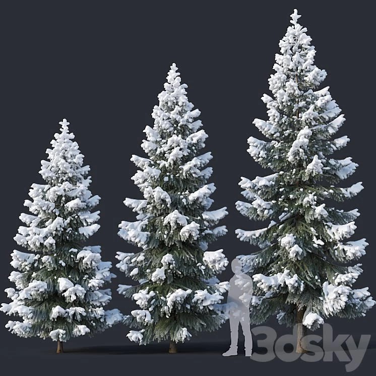 Spruce # 4 Three sizes H4,3-6,5m. Modular branches