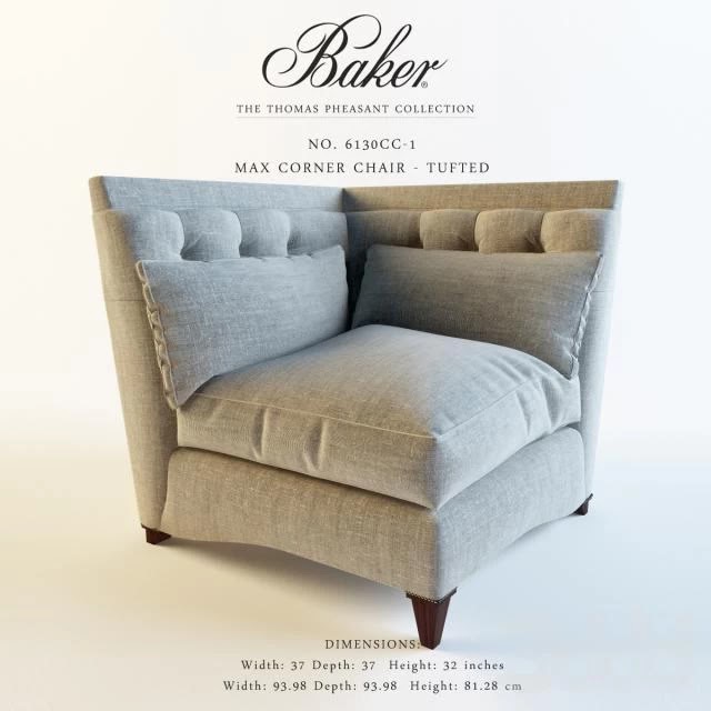 Baker_6130CC-1_MAX CORNER CHAIR - TUFTED