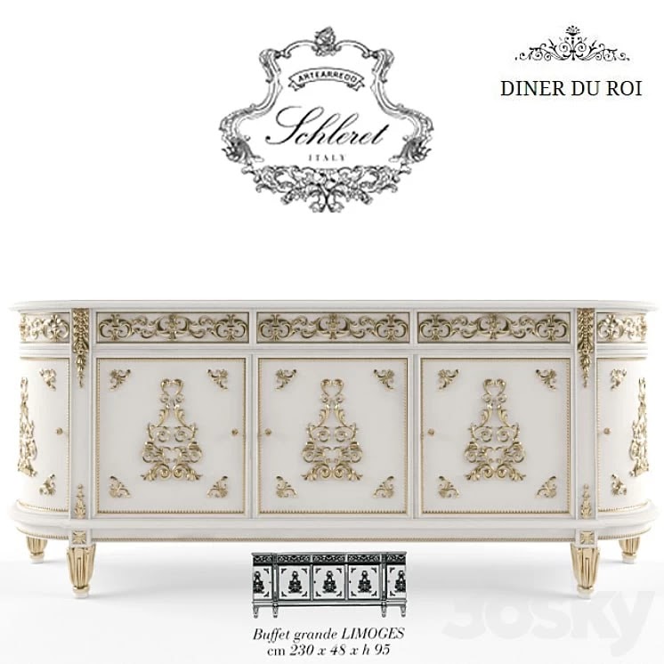 ARTEARREDO Diner du Roi buffet Limoges