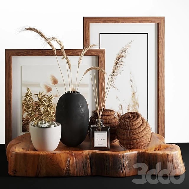 Natural Wood and Wheat decorative
