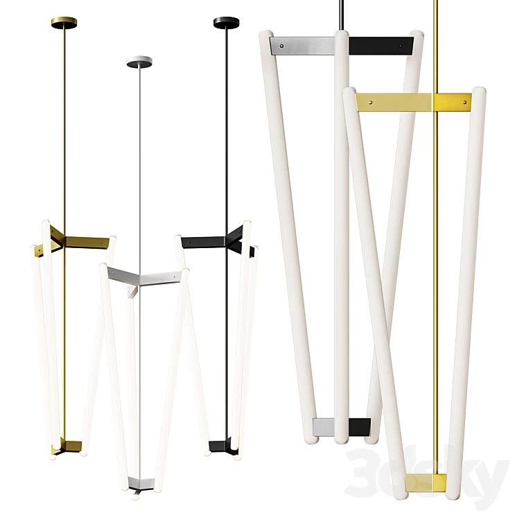 Tube chandelier lamp