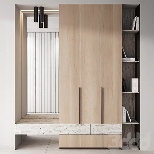 143 hallway zone 02 minimal wood japandi 02