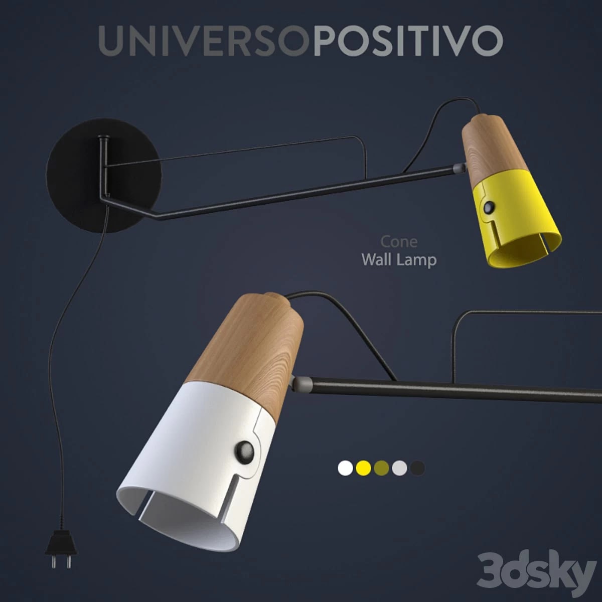 Universo Positivo Cone Wall Lamp