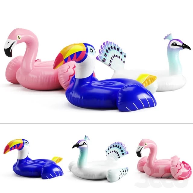 Inflatable swimming circles-birds