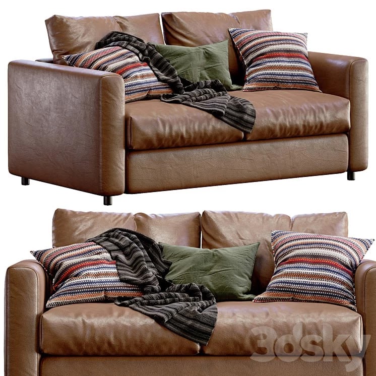 Leather sofa Ikea Vimle