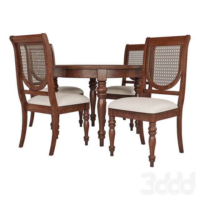 Dining Group LIFESTYLE-Table and Chairs VICTORIA TOBACCO (01)