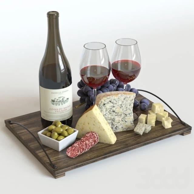 Red Wine; Grapes set