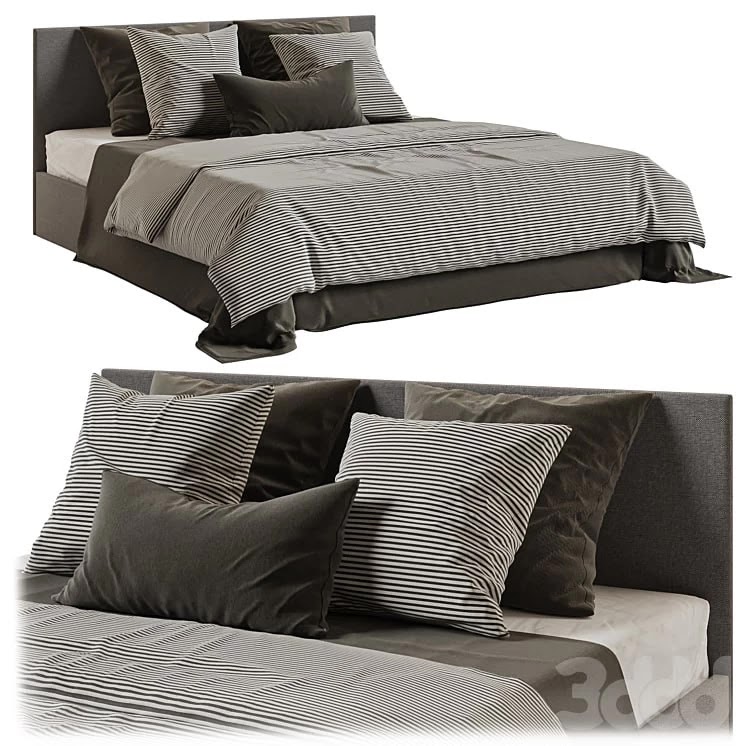 Bed Askona Evita with bedding