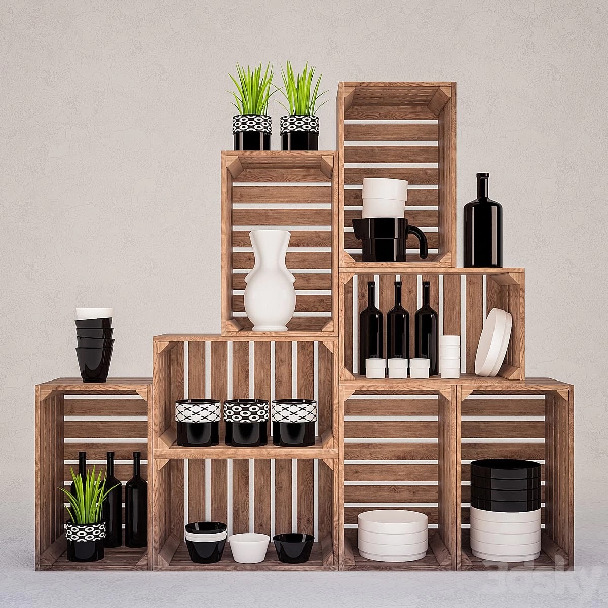 Decorative set with utensils
