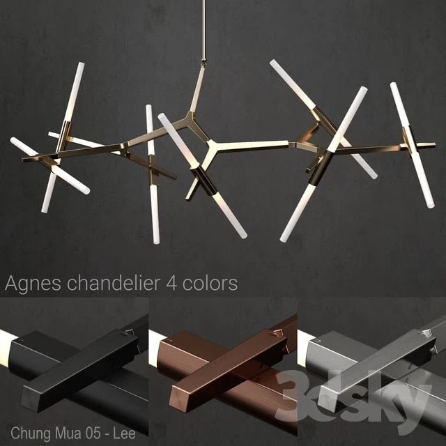 Chandelier Agnes 14 lights 4 colors