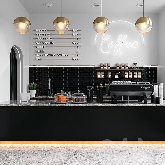 COFFEE SHOP (vray GGX, corona PBR)