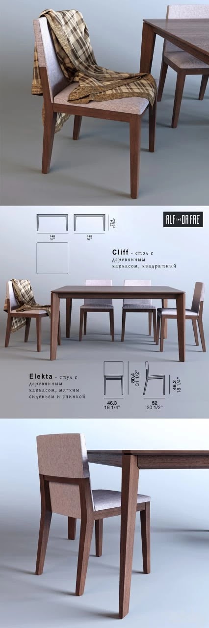 Cliff table and chair Elekta (Alf + Dafrè)