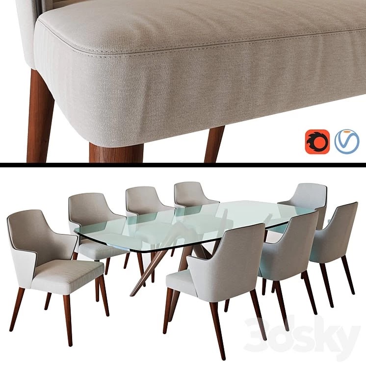Compar chair Jolly and table Esse