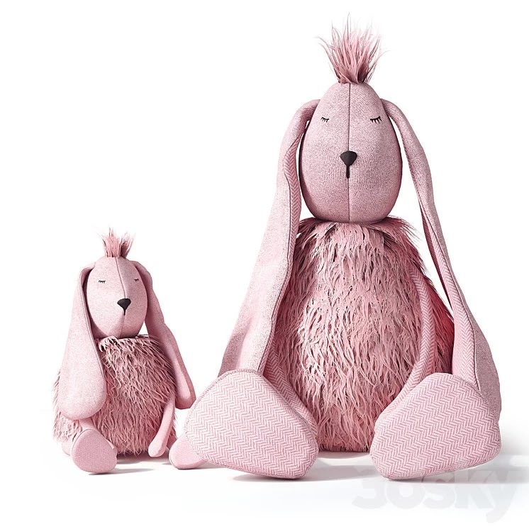 Wooly plush bunny