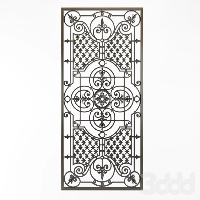 Wrought iron grille 33