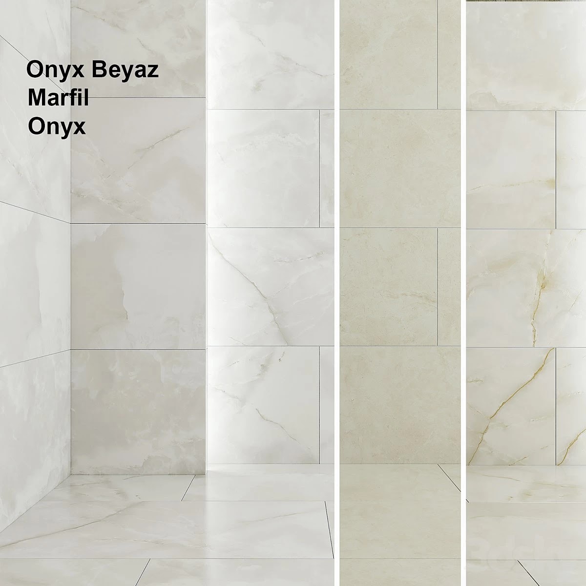 Tile Kale Marfil Onyx Beyaz