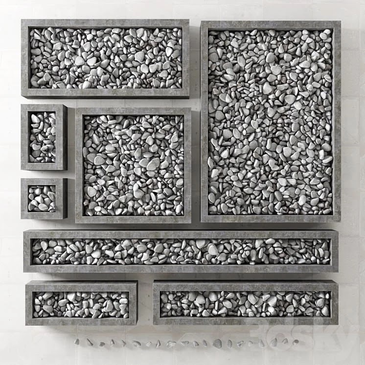 Pebble form / Pebble in square shapes