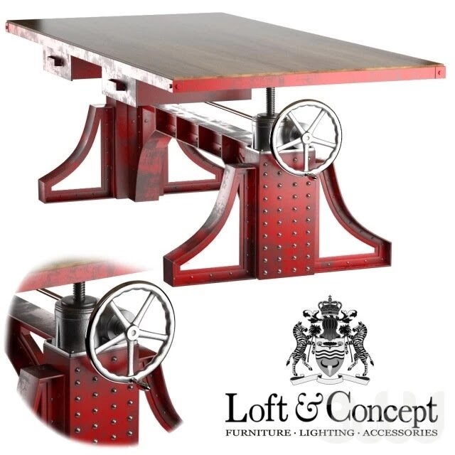 Large desktop Monika Idustrial Desk -concept