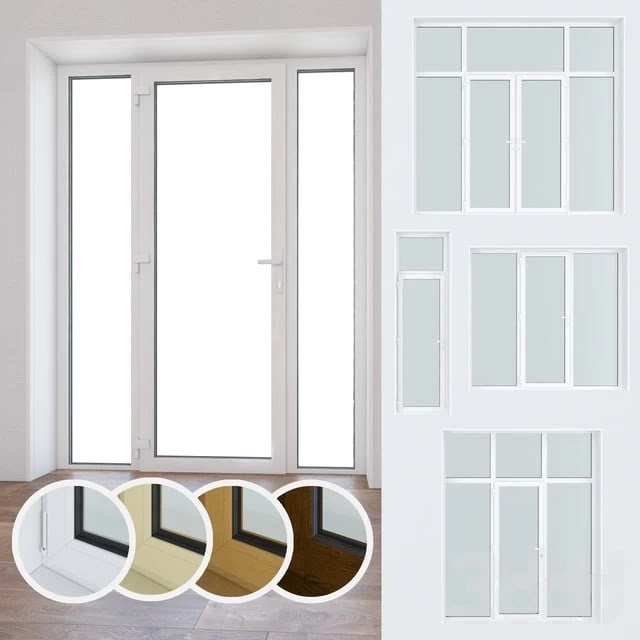 Set of plastic windows and doors 10