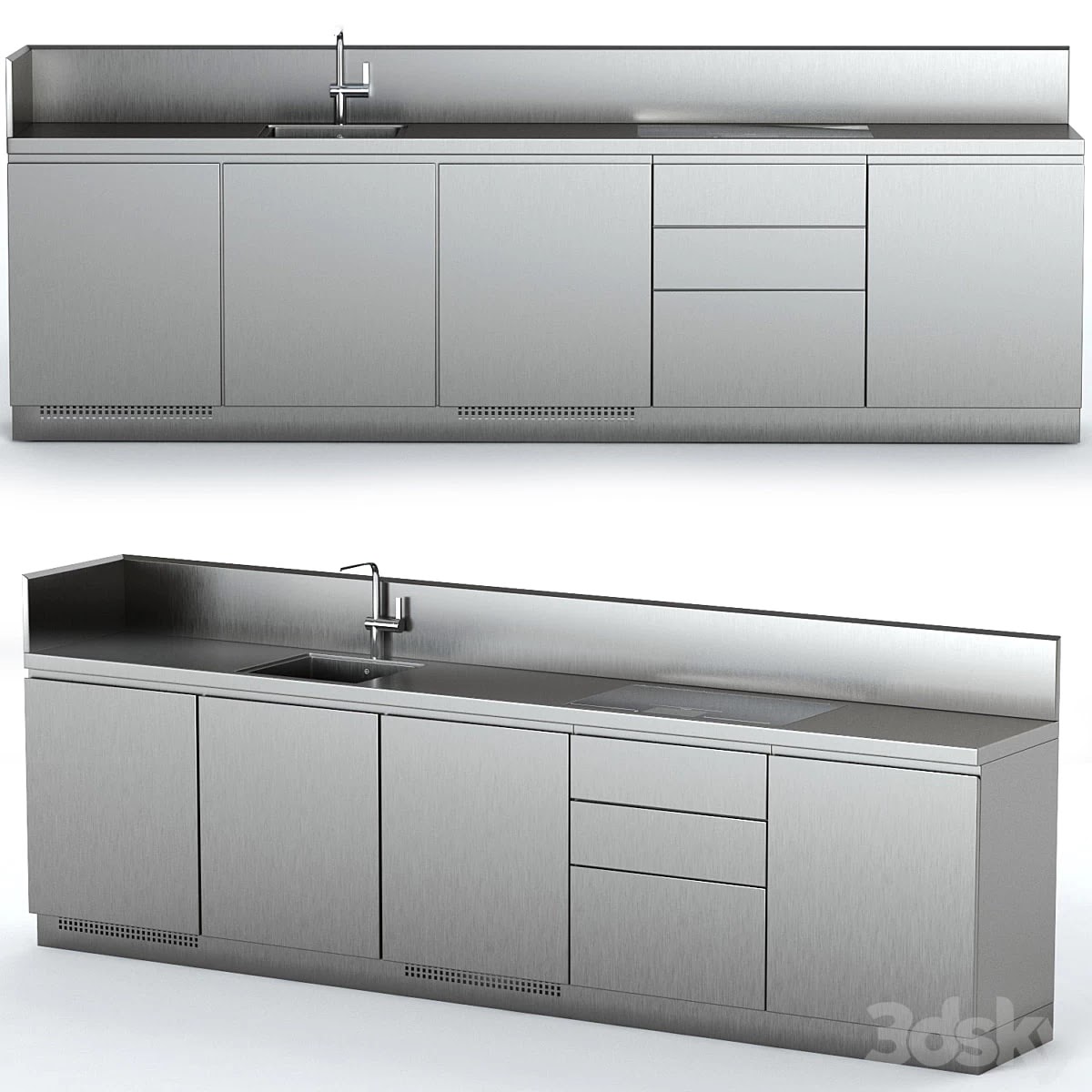 Steel outdoor kitchen ATELIER ABIMIS