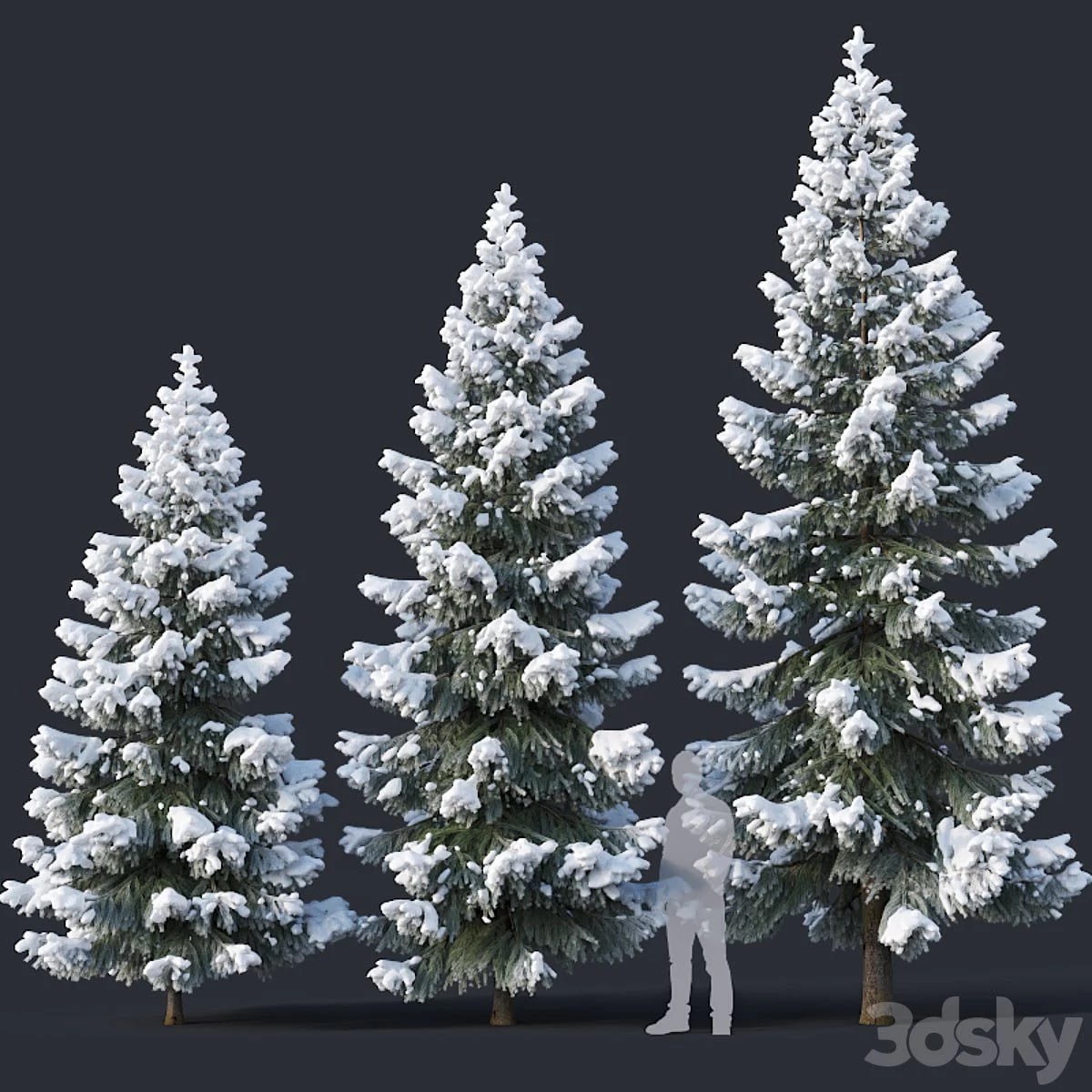 Spruce #4 Three sizes H4,3-6,5m. Modular branches
