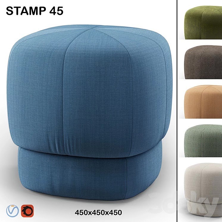 Dantone Pouf Stamp 45 cm