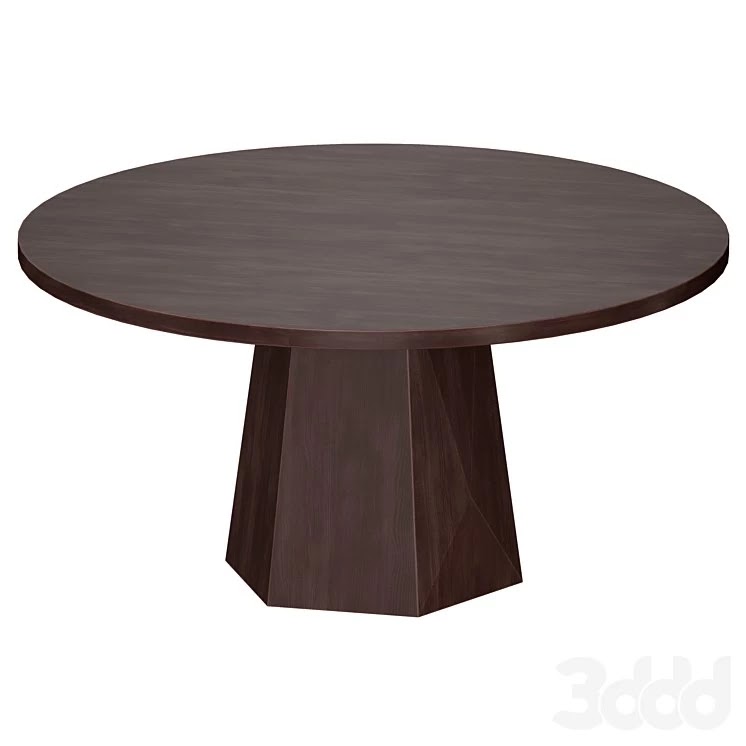 Kesling 60 "Round Wood Dining Table (Crate and Barrel)