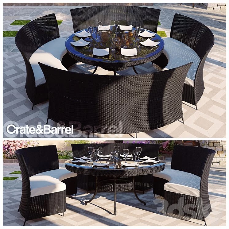 RATTAN DINING TABLE SET