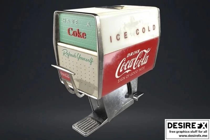 Vintage Coca-Cola Fountain Dispenser Game-Ready Prop