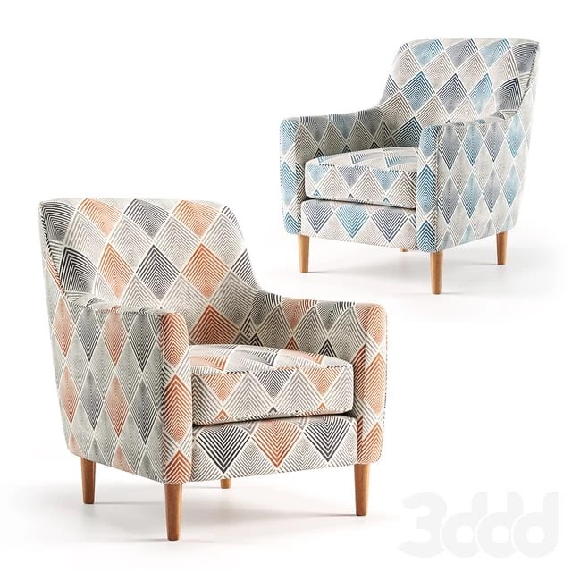 Sven Sunset / Denim Accent Chair