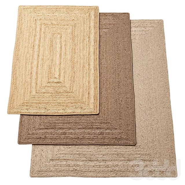 Natural braided jute rug