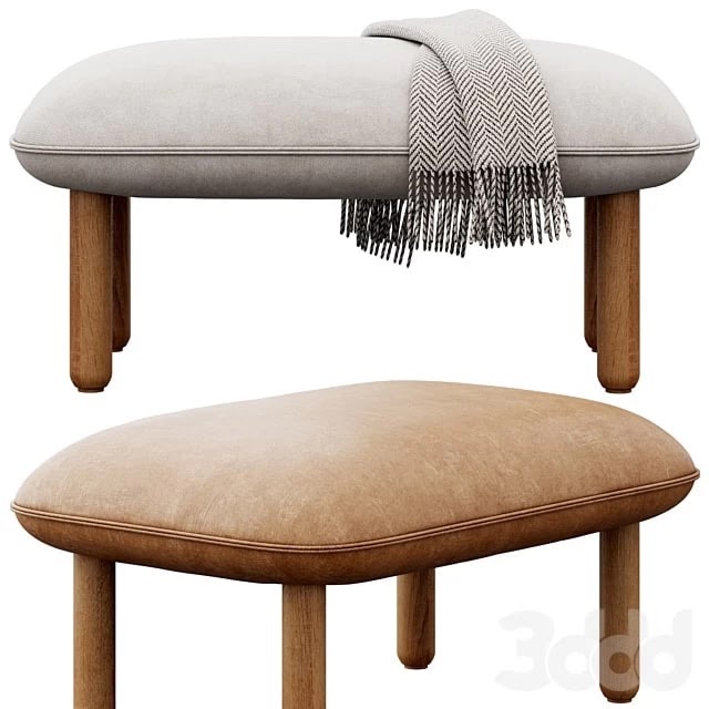 Brick QT Ottoman by Poppin