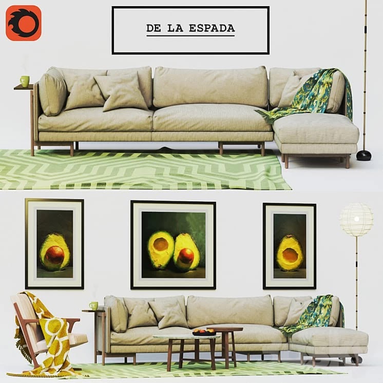 De La Espada Sofa Frame Armchair Woody