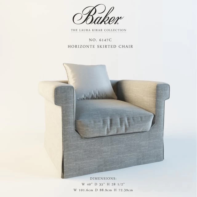 Baker_ No. 6147C_Horizonte Skirted Chair