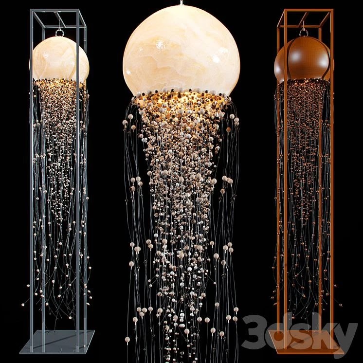 Chandelier and floor lamp JELLYFISH