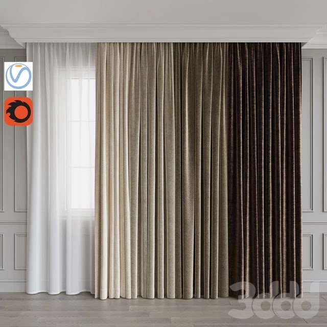 A set of curtains 10. Beige gamma